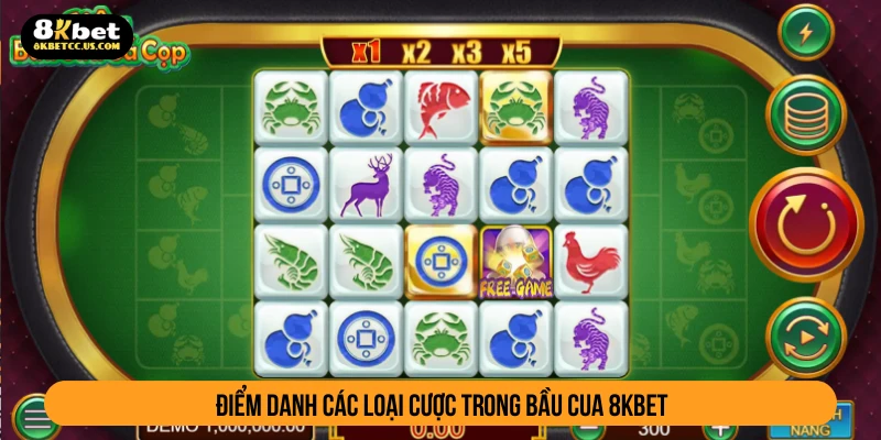 Điểm danh các loại cược trong bầu cua 8KBET