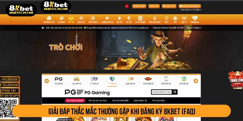 Giải đáp thắc mắc thường gặp khi đăng ký 8KBET (FAQ)