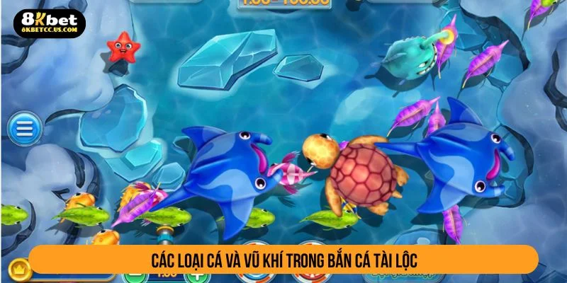 Hệ thống game bắn cá tài lộc phân loại các loài cá và vũ khí đa dạng