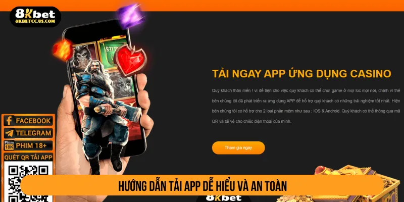 Hướng dẫn tải app 8KBET theo quy trình dễ hiểu