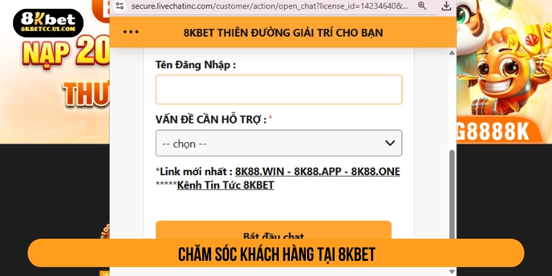 Người chơi được hỗ trợ nhiệt tình tại 8KBET